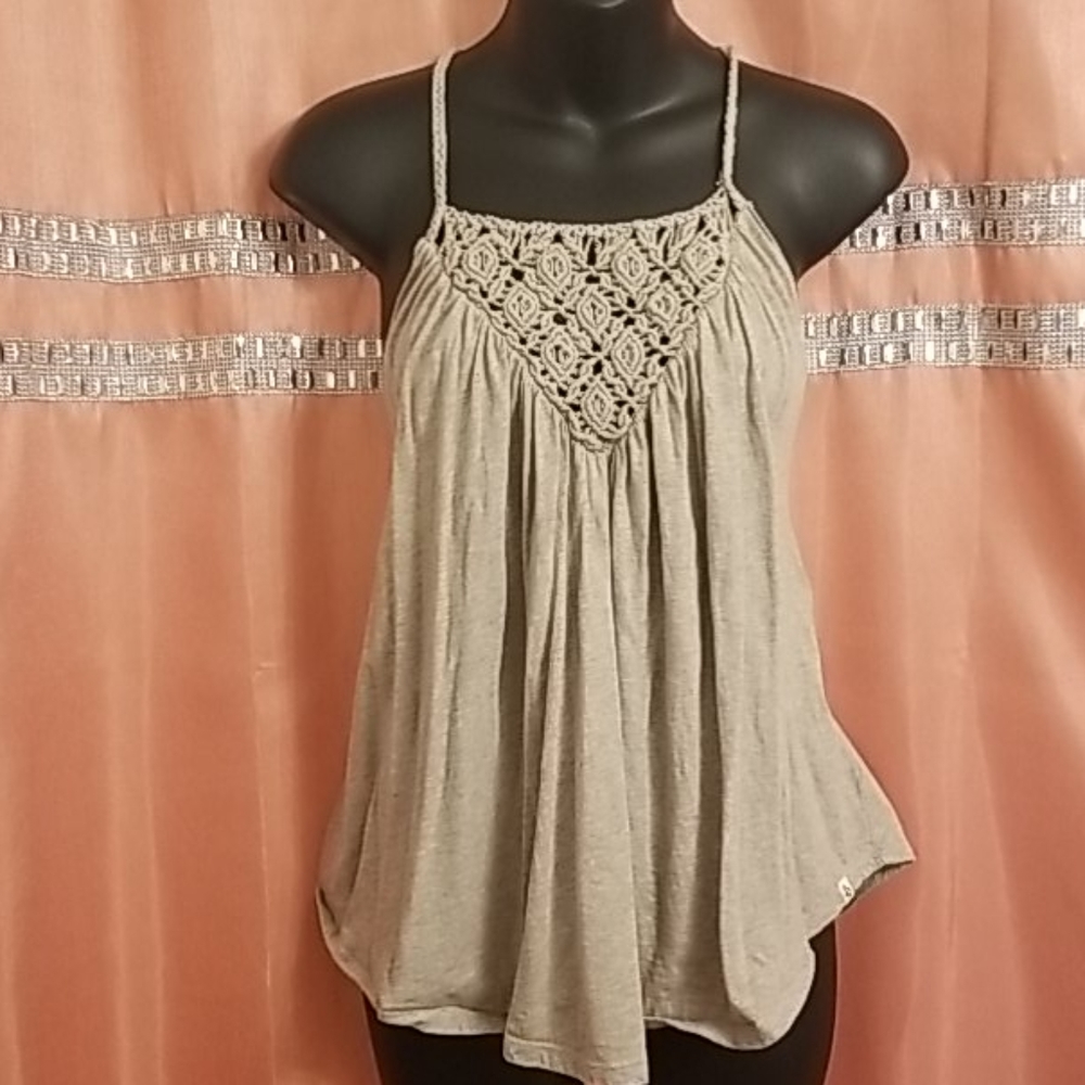 VOLCOM Beige Knitted Tank Top
